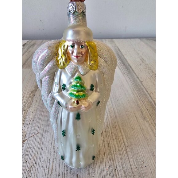 Patricia breen noel Angel cherub tree ornament glitter Xmas tree - Picture 1 of 9